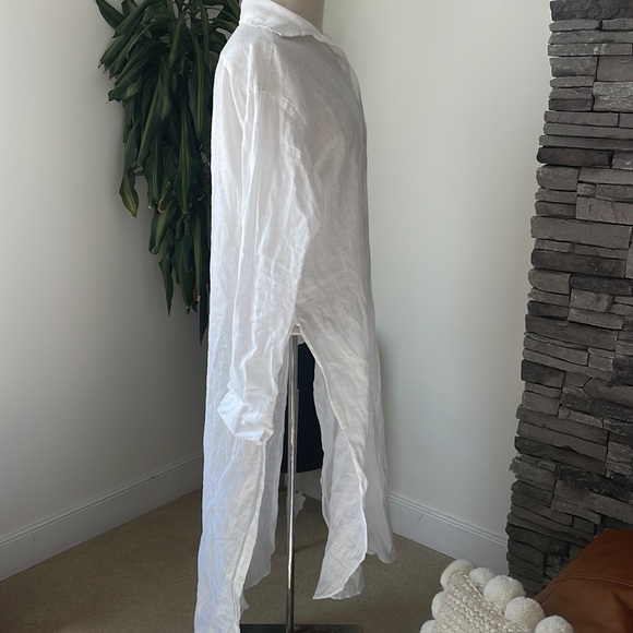 Ralph Lauren maxi linen shirt dress with side slits - Picture 2 of 5